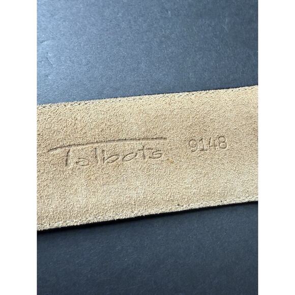 Talbots Lizard Grain Leather Womens Belt Wide Black Size Medium Career Capsule - Picture 4 of 10